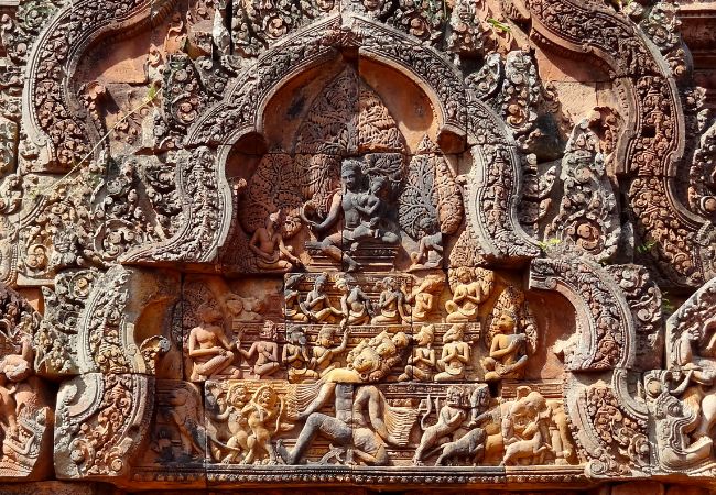 the most successfully restored part of Banteay Srei